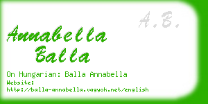 annabella balla business card